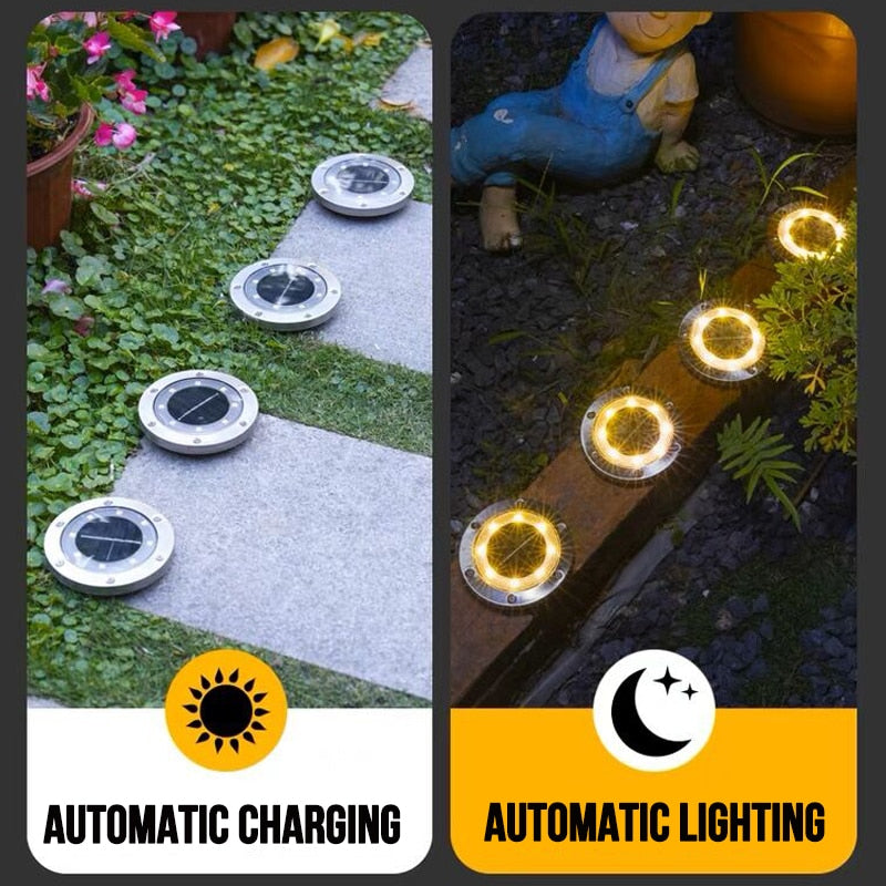 solar ground light | beau jardin solar lights | flat in-ground solar lights | best solar lights for shaded areas