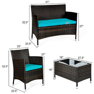 Rattan Sofa Set (3 Chairs & 1 Table) - iSmart Home Gadgets Limited