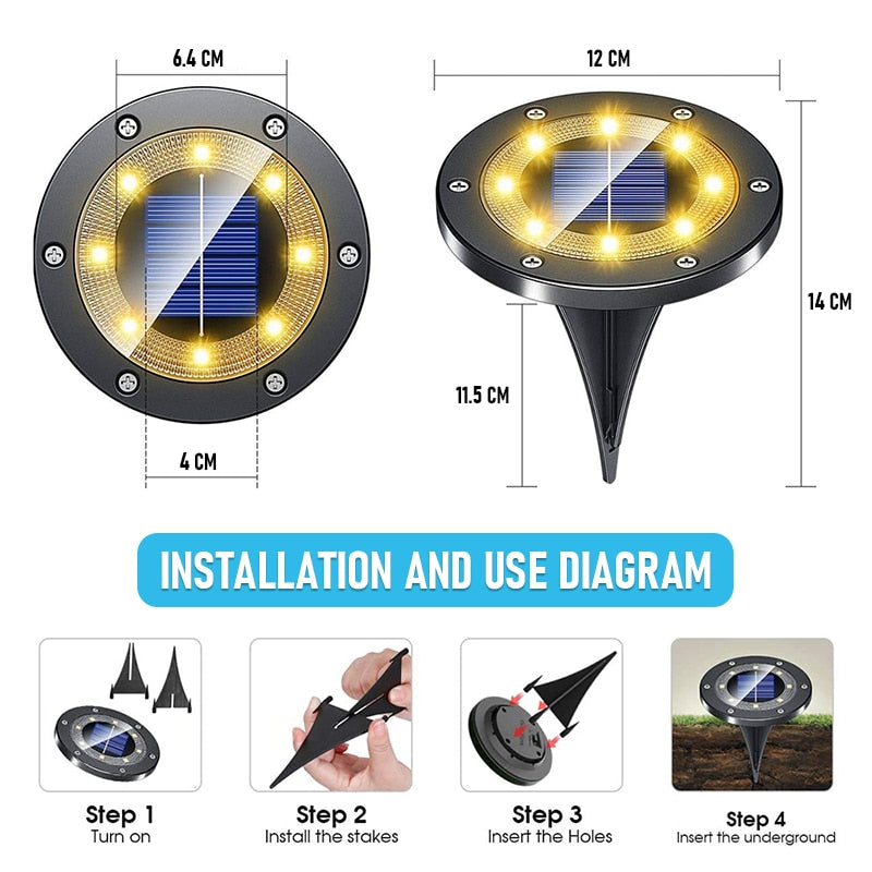 solar ground light | beau jardin solar lights | flat in-ground solar lights | best solar lights for shaded areas