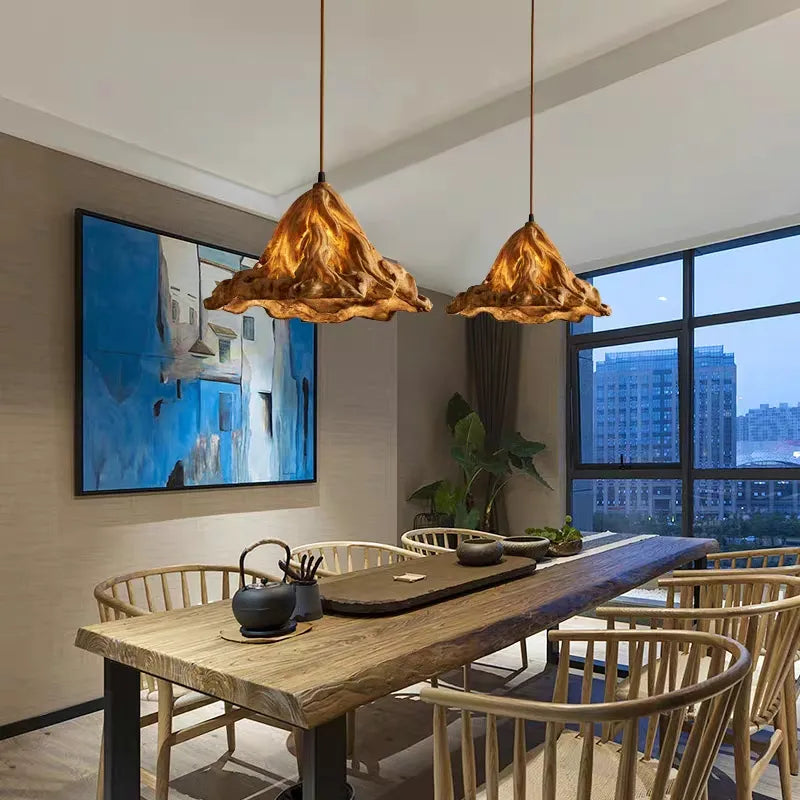 Vintage Wood Pendant Light