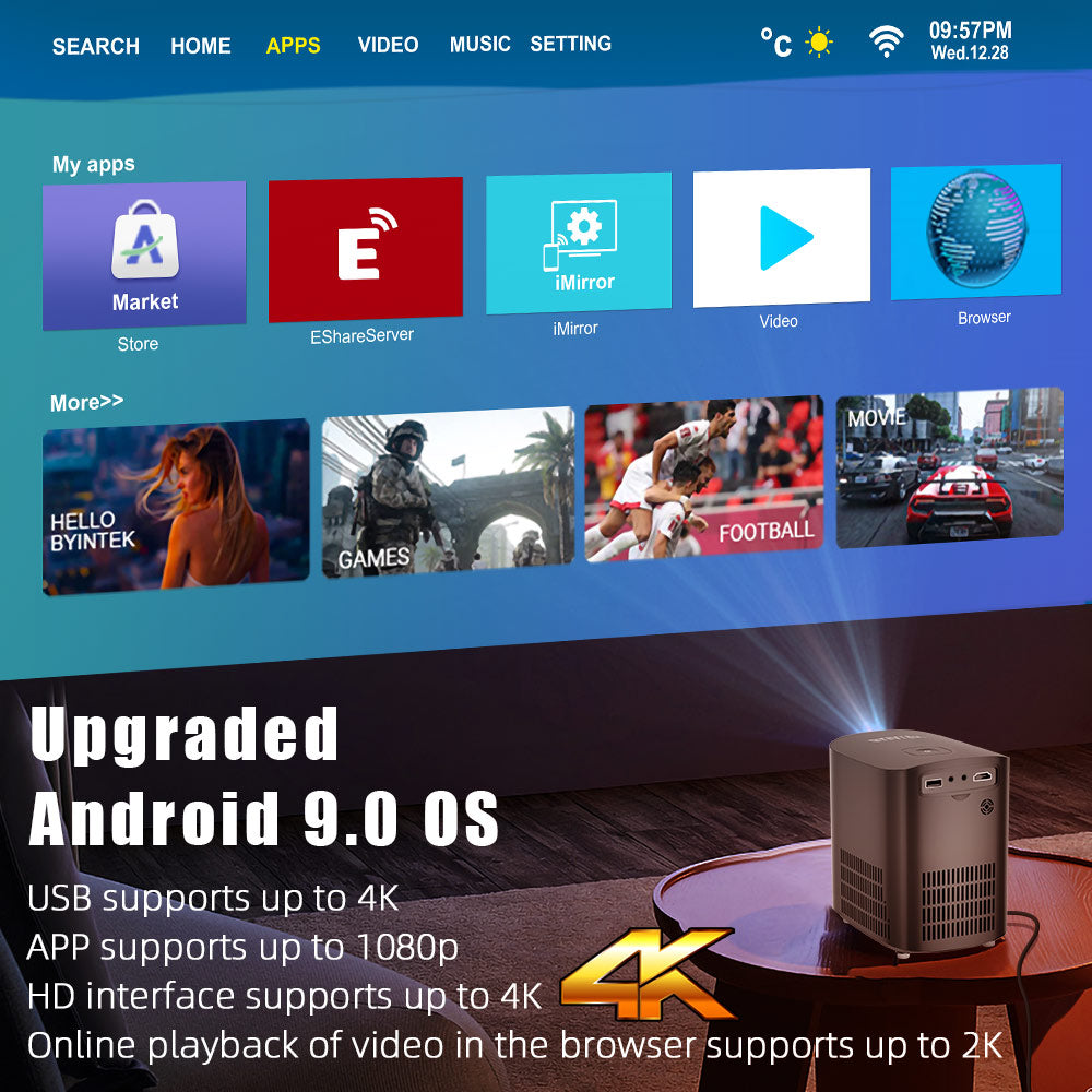 Portable 4K Projector - iSmart Home Gadgets Limited