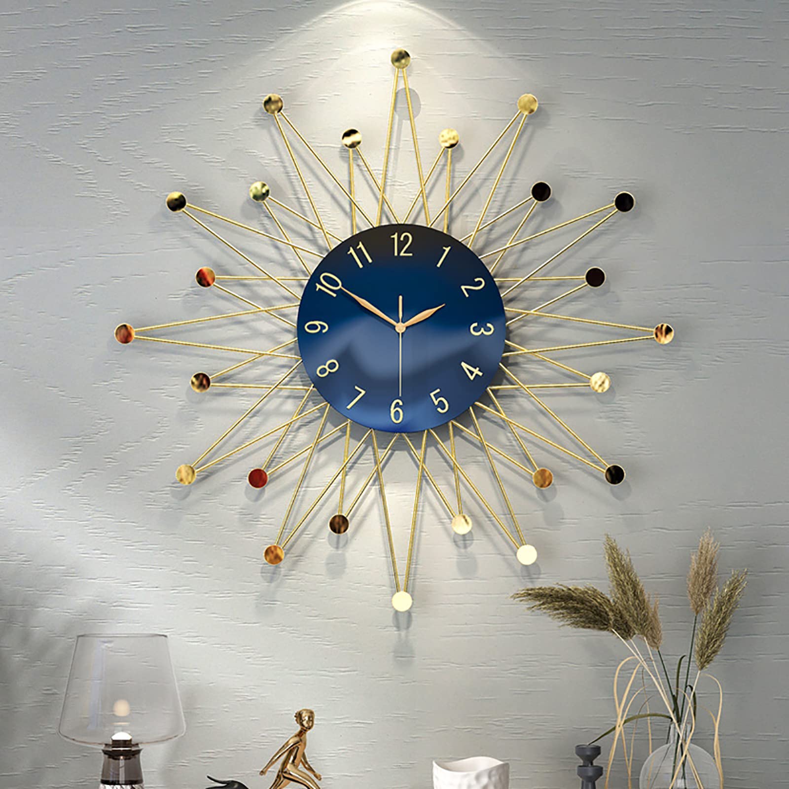 retro wall clock | sun wall decor | mid century wall clock | mid century clock | sun clock | sunburst wall decor | sunburst clock vintage | sun wall clock | gold sunburst wall decor | retro wall clock kitchen | retro wall clock large
