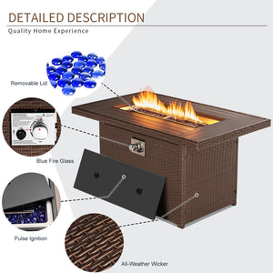Premium 44" Propane Fire Pit Table - iSmart Home Gadgets Limited