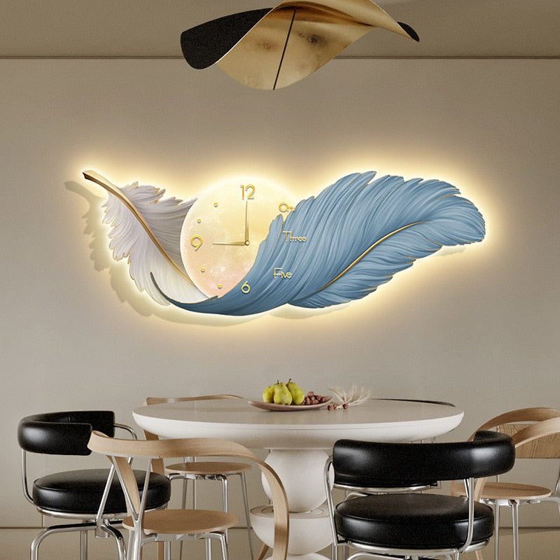 Feather Wall Clock Sconce - iSmart Home Gadgets Limited