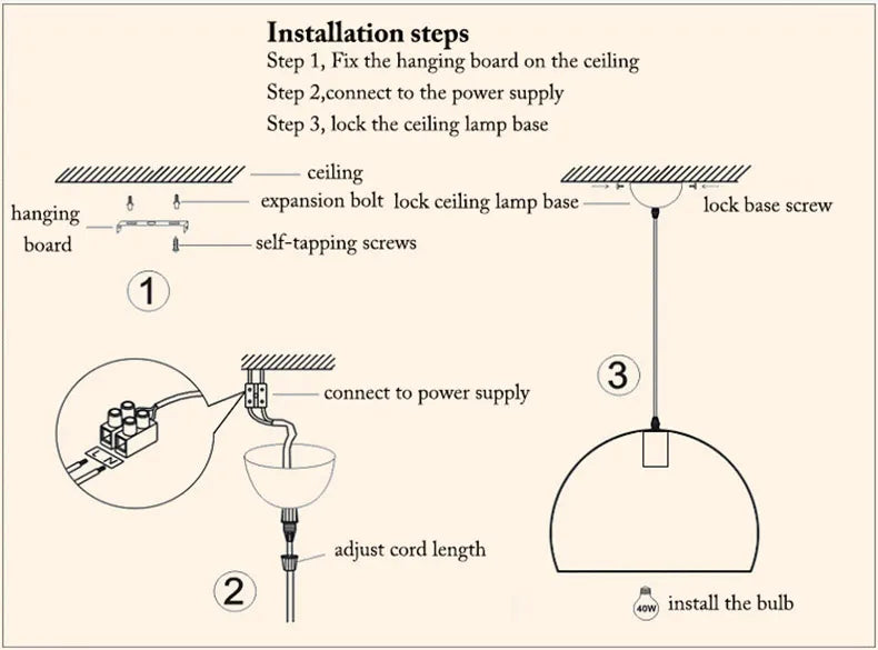 Vintage Wood Pendant Light