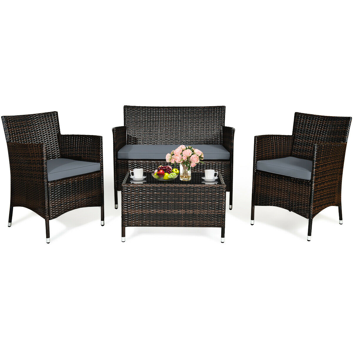 Rattan Sofa Set (3 Chairs & 1 Table) - iSmart Home Gadgets Limited