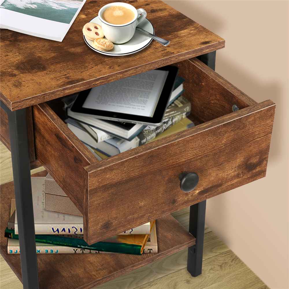 2-Tier Rustic Side Table - iSmart Home Gadgets Limited