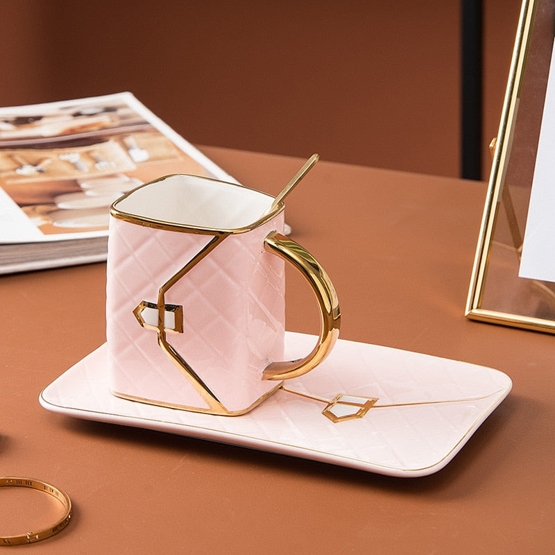 Handbag-Inspired Coffee Cup Set