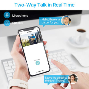 Two way talk in real time with AI detection for Outdoor Security Surveillance System.