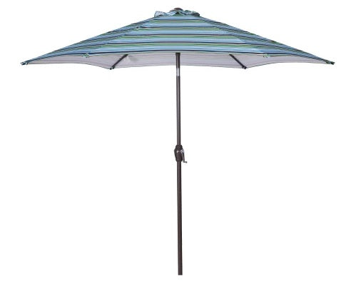 colorful striped patio umbrellas 8.6 ft. Market Patio Umbrella in Blue Stripes
