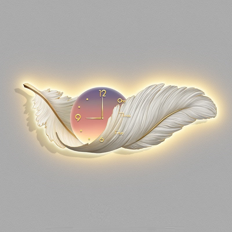 Feather Wall Clock Sconce - iSmart Home Gadgets Limited