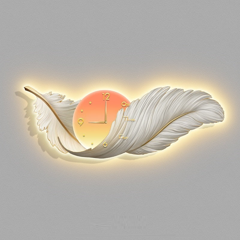 Feather Wall Clock Sconce - iSmart Home Gadgets Limited