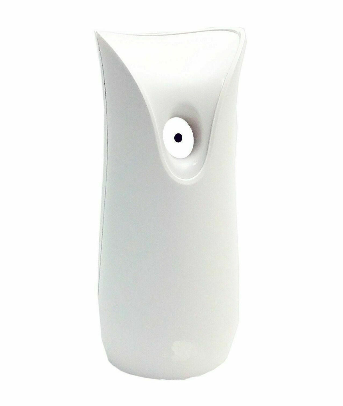The White Decorative Display SpyCam features a sleek, modern design with a small circular opening on the front, reminiscent of James Bond's sophisticated gadgets.