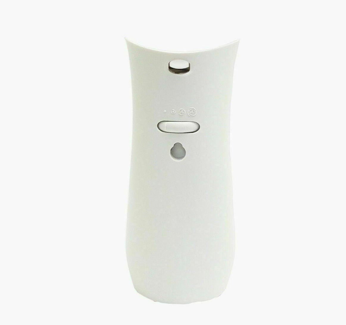 The White Decorative Display SpyCam is an elegant device for home use, featuring a visible button and indicator light, styled like a James Bond gadget.