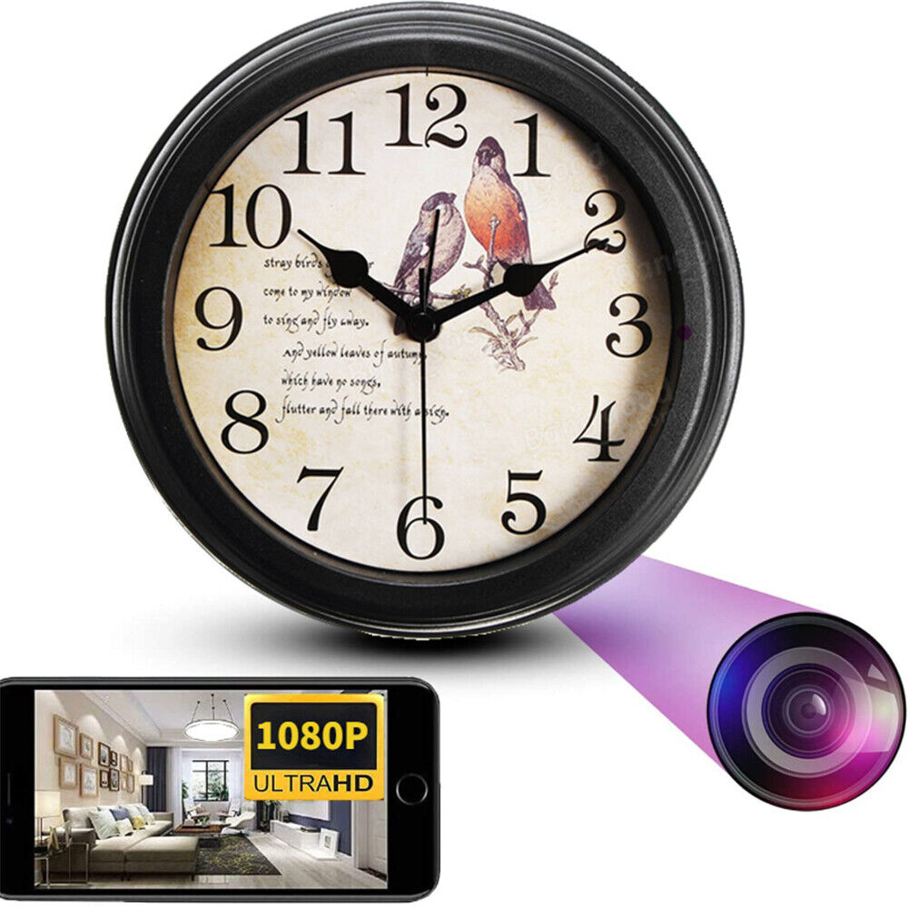 The Bird Clock SpyCam, featuring a charming bird face, discreetly hides a 1080P ultra HD camera with night vision. Connect it to your smartphone for live room views and motion detection, so you never miss a moment.