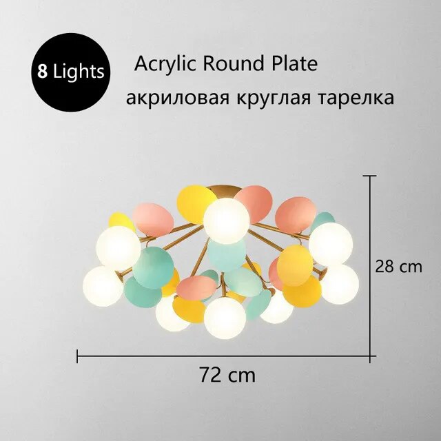 Creative Round Plate Pendant Light