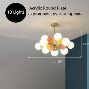 Creative Round Plate Pendant Light