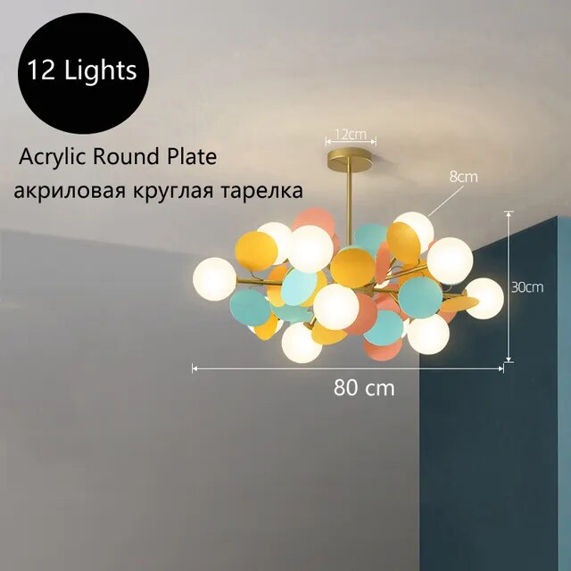 Creative Round Plate Pendant Light