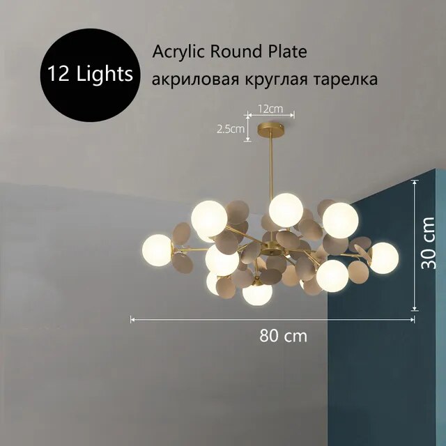 Creative Round Plate Pendant Light