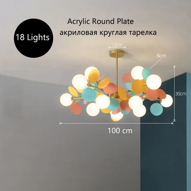 Creative Round Plate Pendant Light