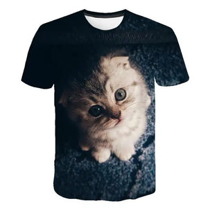 3D Big Eye Cat T-shirt